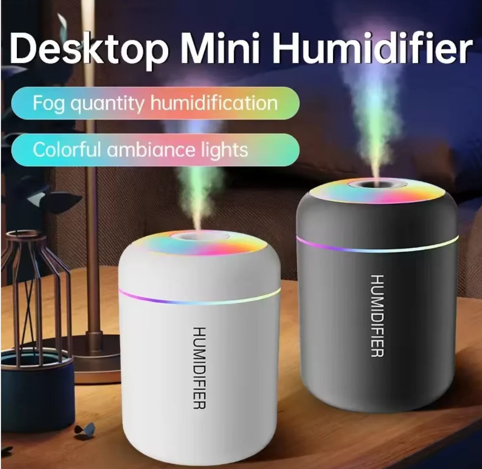 Lampada LED Mini USB 180ml Umidificatore Notturno per Casa e Auto