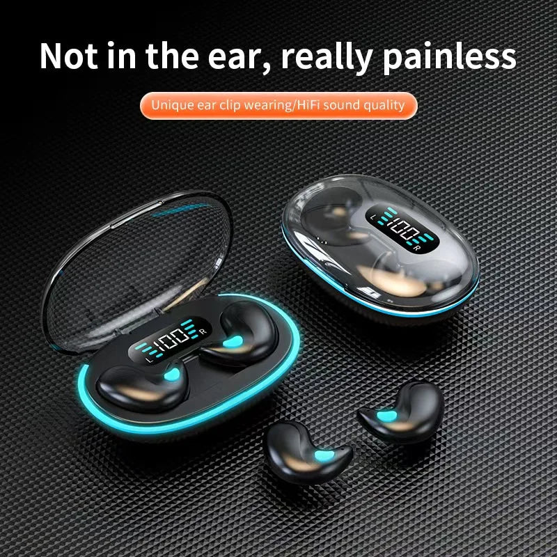 Cuffie Gaming Wireless X55 – Auricolari TWS Senza Fili per Sport e Sonno
