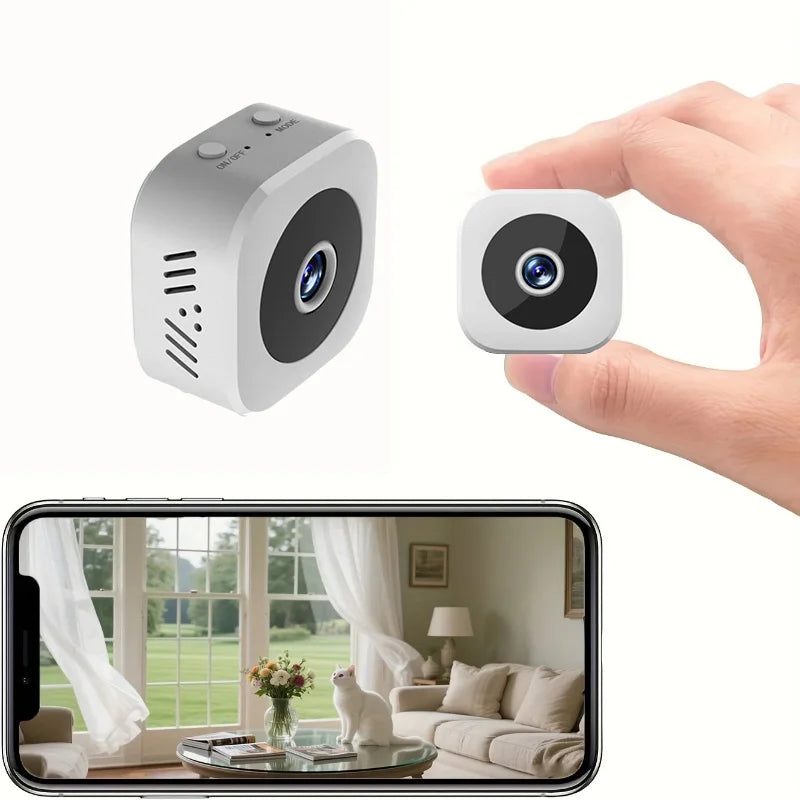 Lenovo Telecamera di Sorveglianza 4K Full HD WiFi Mini Sicurezza Audio Bidirezionale Rilevamento Movimento Visione Notturna