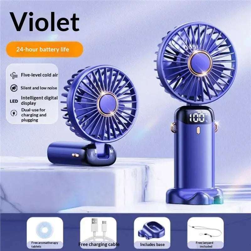 Ventilatore Portatile USB Ricaricabile a Mano per Estate