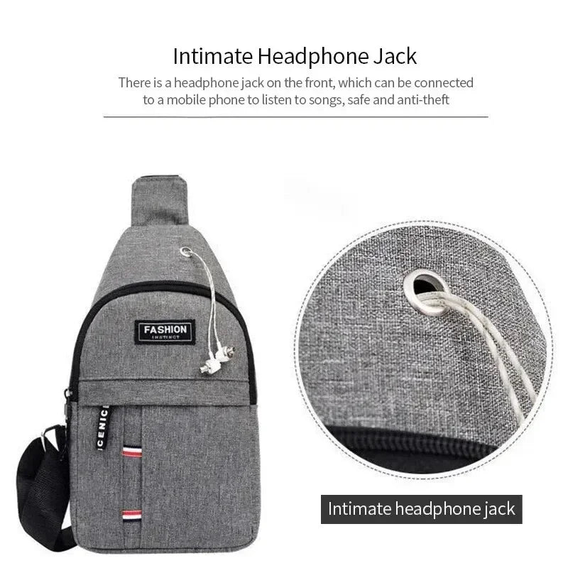 Marsupio Impermeabile da Uomo ad Alta Capacità con Cinturino Regolabile per Attività Outdoor, Viaggi, Corsa, Escursionismo e Ciclismo