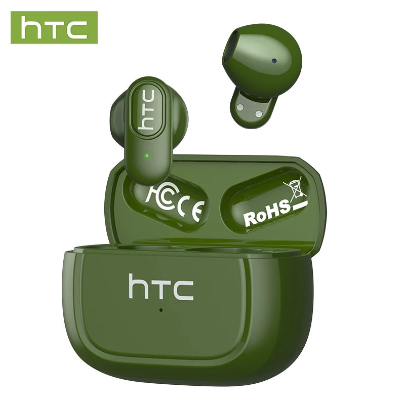Cuffie Wireless HTC TWS con Noise Cancelling e Bluetooth 5.3