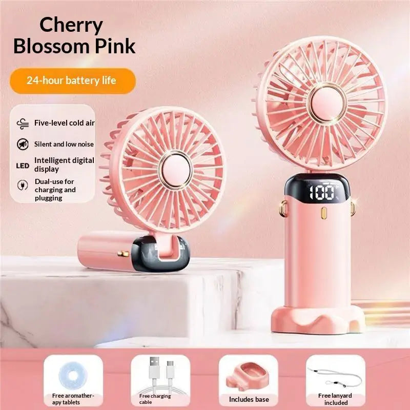 Ventilatore Portatile USB Ricaricabile a Mano per Estate