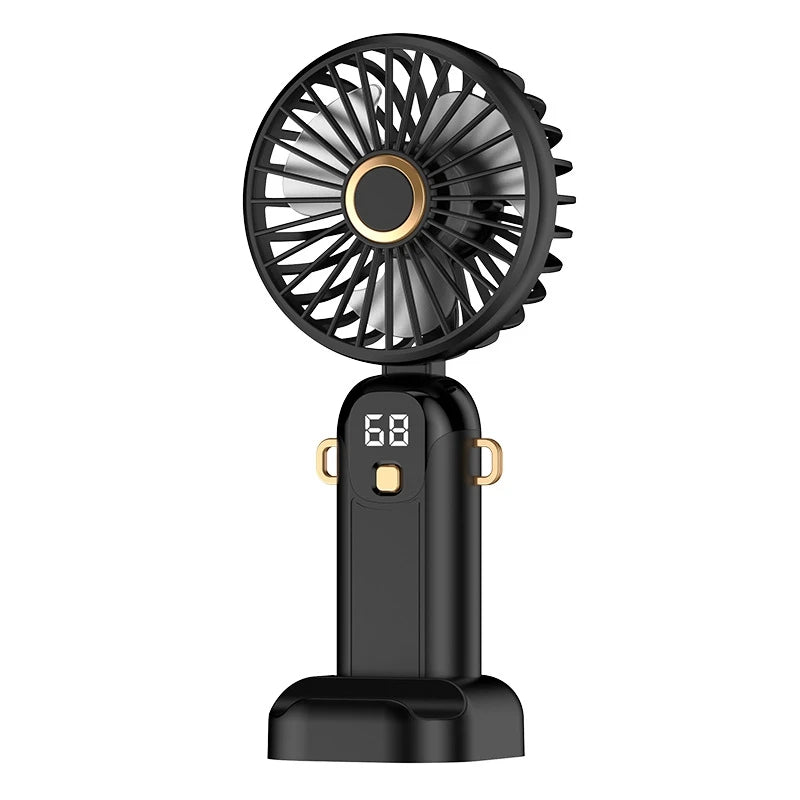 Lenovo Mini Ventilatore USB Portatile Ricaricabile con Display Digitale – Raffreddamento per Casa, Ufficio e Viaggi