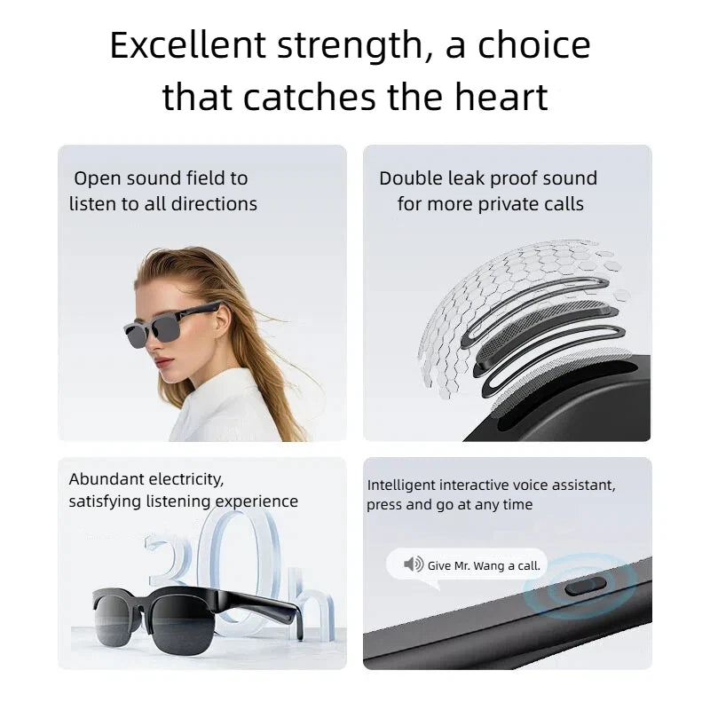 Occhiali Intelligenti Lenovo 2026 con Traduzione AI Bluetooth Registrazione Conversazioni Musica Uomo Donna