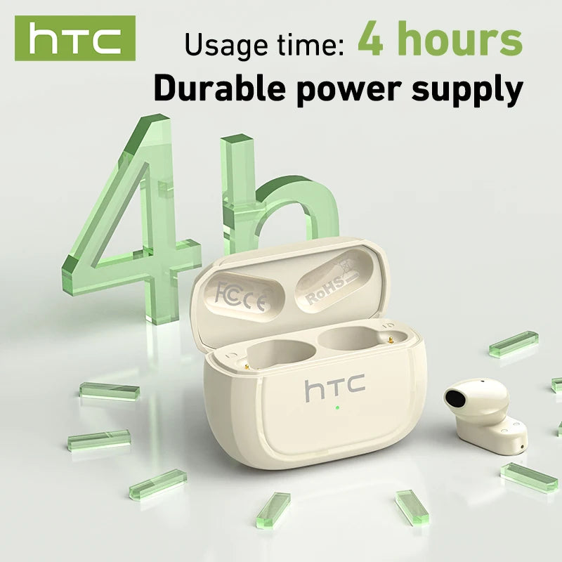 Cuffie Wireless HTC TWS con Noise Cancelling e Bluetooth 5.3