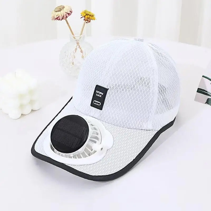 Cappello Estivo con Ventola e Pannello Solare USB