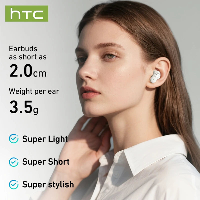Cuffie Wireless HTC TWS con Noise Cancelling e Bluetooth 5.3
