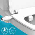 Bidet Sottile con Doppio Ugello e Regolazione della Pressione – Pulizia Automatica Senza Elettricità