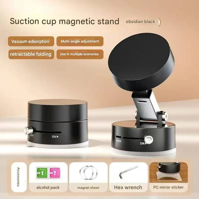 Supporto Magnetico per Smartphone in Auto – Ventosa a Vuoto, Rotazione 360°