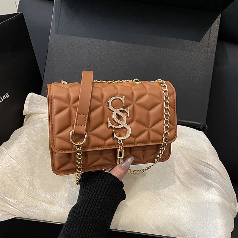 Borsa Piccola Trapuntata Argyle – Elegante Tracolla da Donna