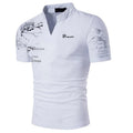 Polo da Uomo con Stampa Grafica, Scollo a V, Maniche Corte – Stile Casual Streetwear
