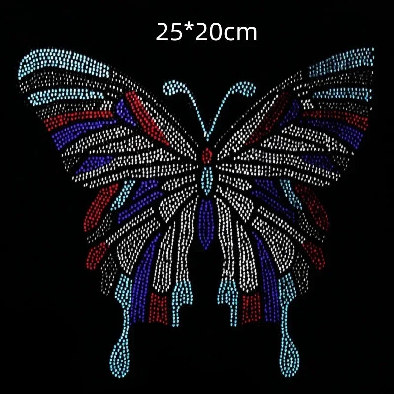 Patch Farfalle 3D Glitter – Applicazioni Termoadesive per Vestiti