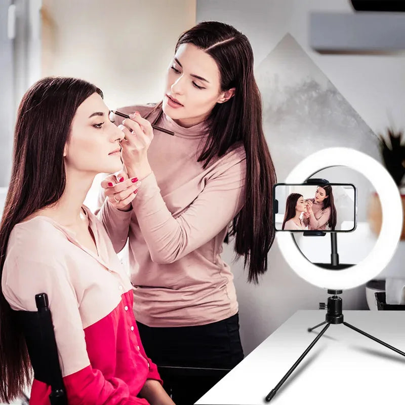 Anello Luminoso LED 10" con Treppiede - Luce per Trucco e Live TikTok