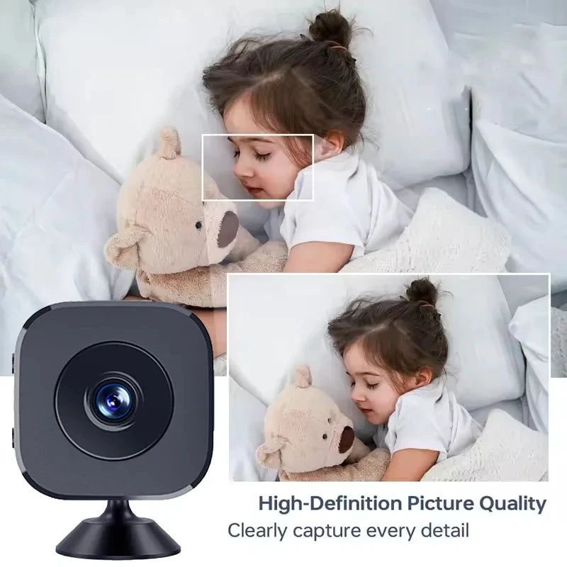 Lenovo Telecamera di Sorveglianza 4K Full HD WiFi Mini Sicurezza Audio Bidirezionale Rilevamento Movimento Visione Notturna