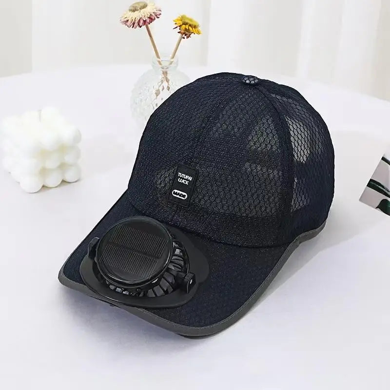 Cappello Estivo con Ventola e Pannello Solare USB