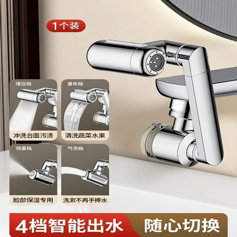 Prolunga Rubinetto Universale 1440° – 4 Modalità Spray, Filtro e Risparmio Acqua per Cucina e Bagno