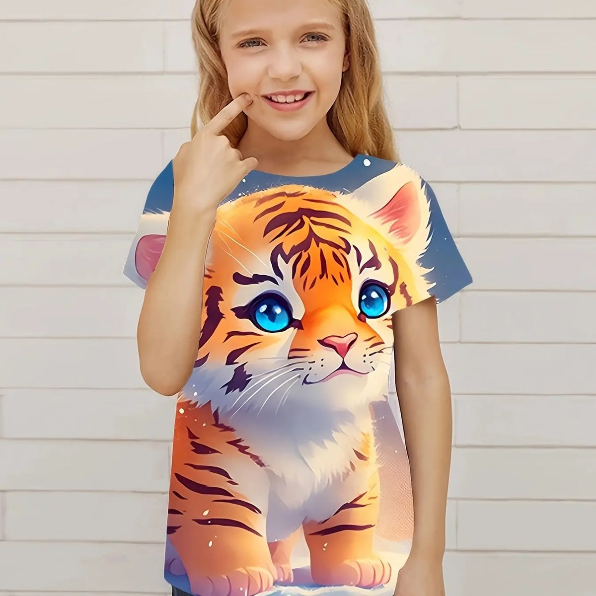 T-Shirt Bambini Gatto 3D – Stampa Simpatica Unisex