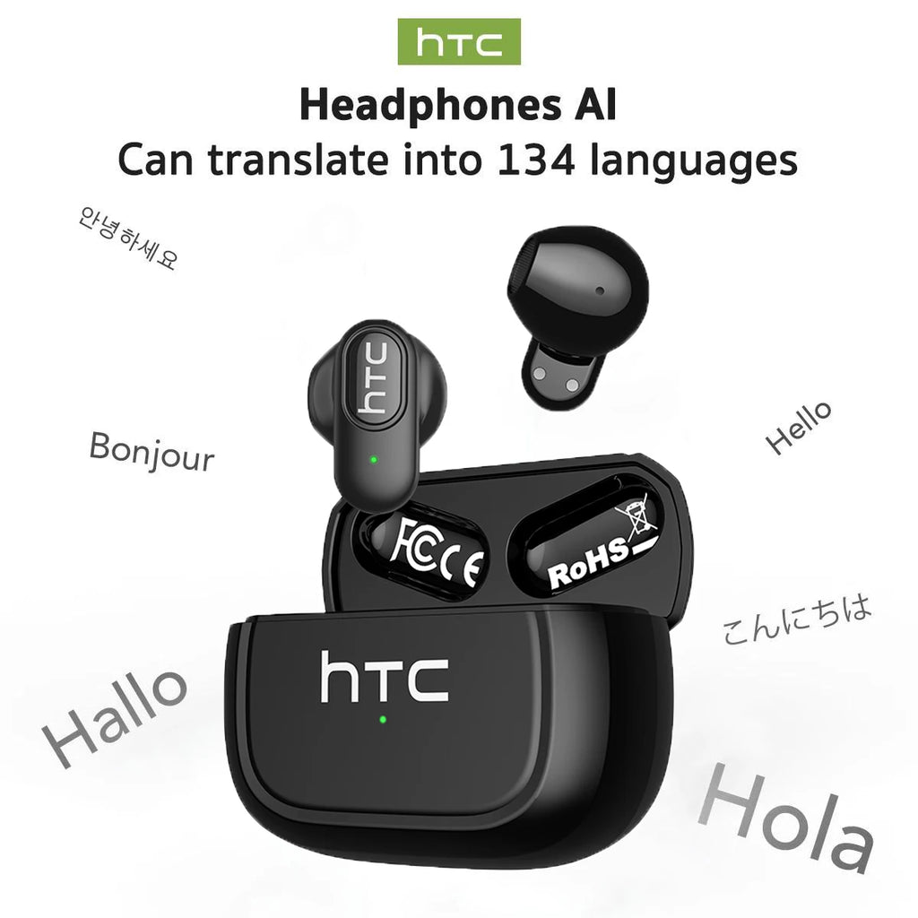 Cuffie Wireless HTC TWS con Noise Cancelling e Bluetooth 5.3