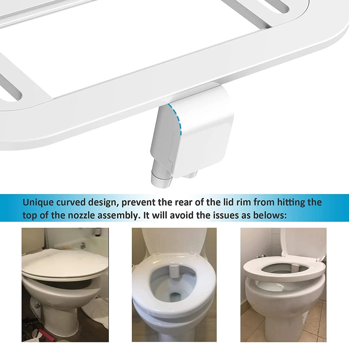Bidet Sottile con Doppio Ugello e Regolazione della Pressione – Pulizia Automatica Senza Elettricità