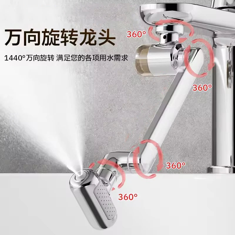 Prolunga Rubinetto Universale 1440° – 4 Modalità Spray, Filtro e Risparmio Acqua per Cucina e Bagno