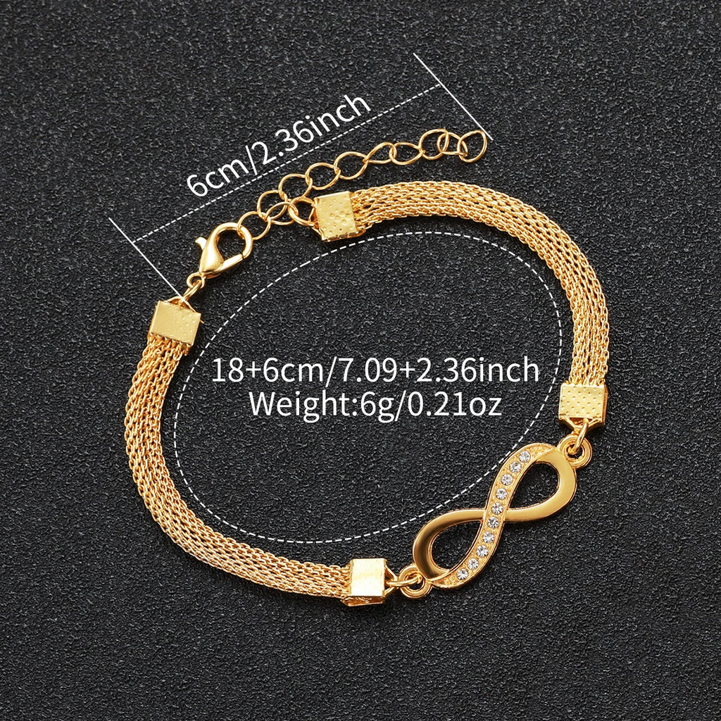 Set Orologio Quadrato Elegante + Bracciale Donna - 2 Pezzi