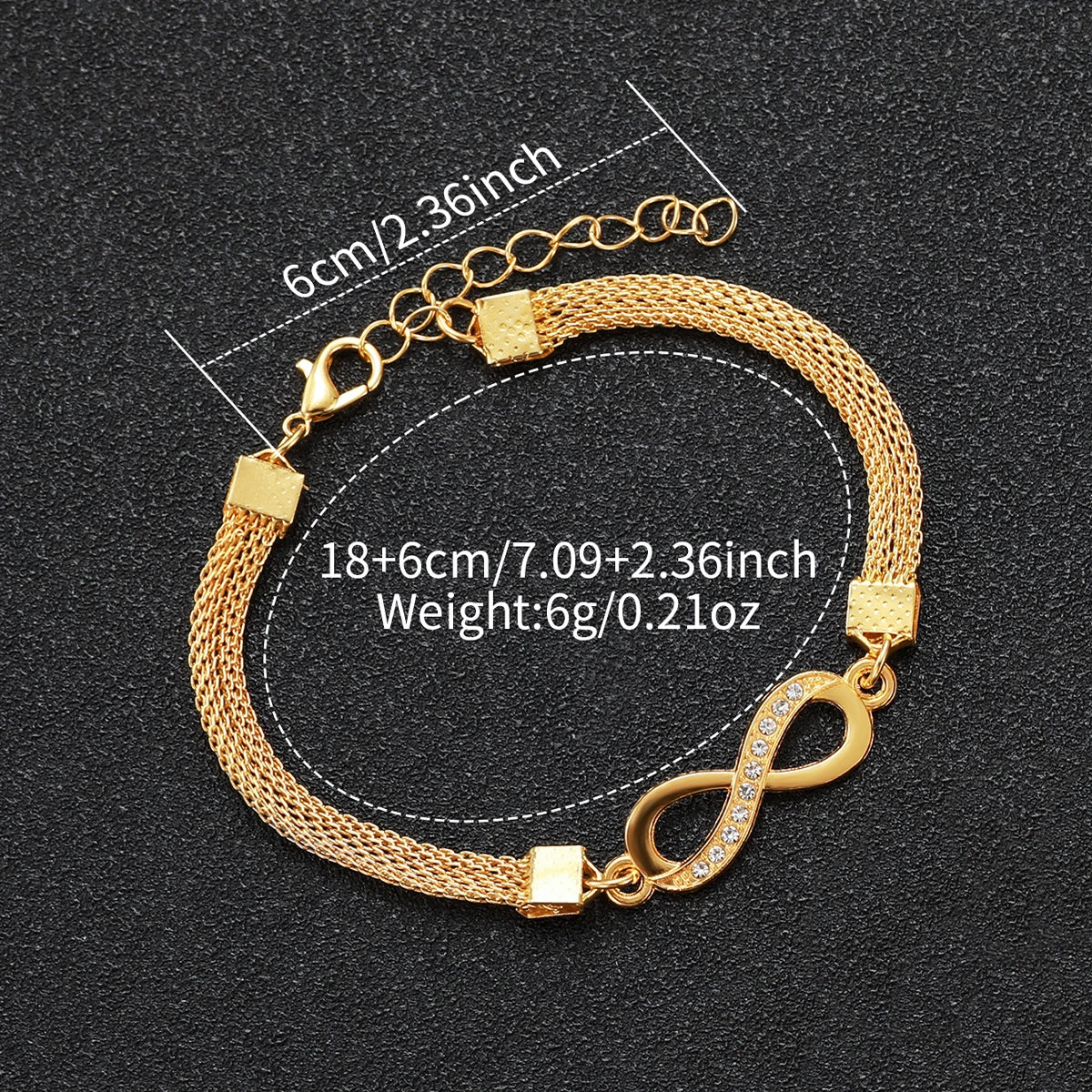Set Orologio Quadrato Elegante + Bracciale Donna - 2 Pezzi
