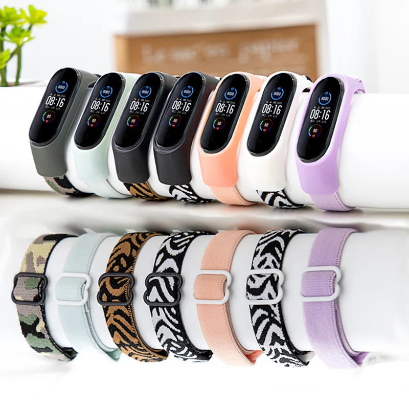Cinturino Elastico per Xiaomi Mi Band 4 3 5 6 Nylon Regolabile