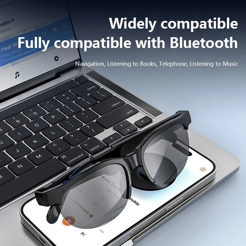 Occhiali Intelligenti Lenovo 2026 con Traduzione AI Bluetooth Registrazione Conversazioni Musica Uomo Donna
