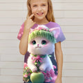 T-Shirt Bambini Gatto 3D – Stampa Simpatica Unisex