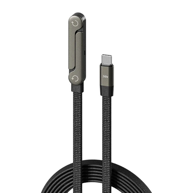 Cavo USB-C 2 in 1 con Supporto Pieghevole per Smartphone – Ricarica Rapida e Trasferimento Dati