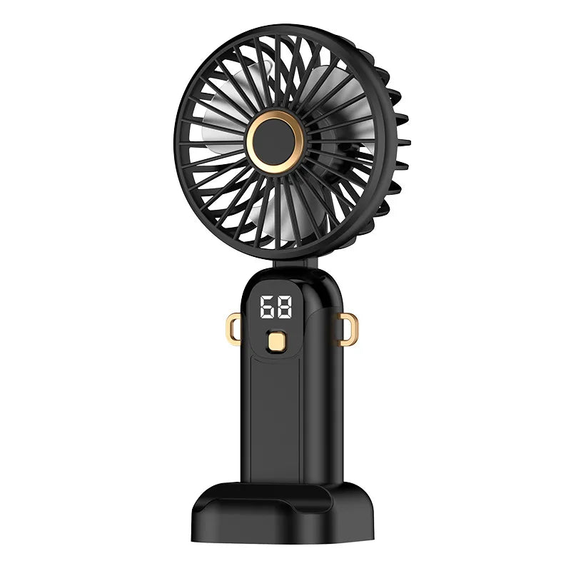 Lenovo Mini Ventilatore USB Portatile Ricaricabile con Display Digitale – Raffreddamento per Casa, Ufficio e Viaggi
