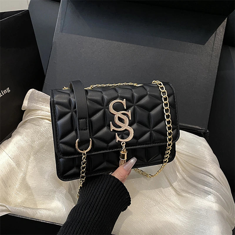 Borsa Piccola Trapuntata Argyle – Elegante Tracolla da Donna