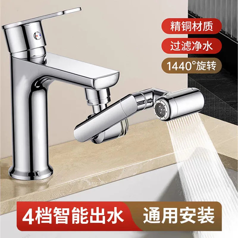 Prolunga Rubinetto Universale 1440° – 4 Modalità Spray, Filtro e Risparmio Acqua per Cucina e Bagno