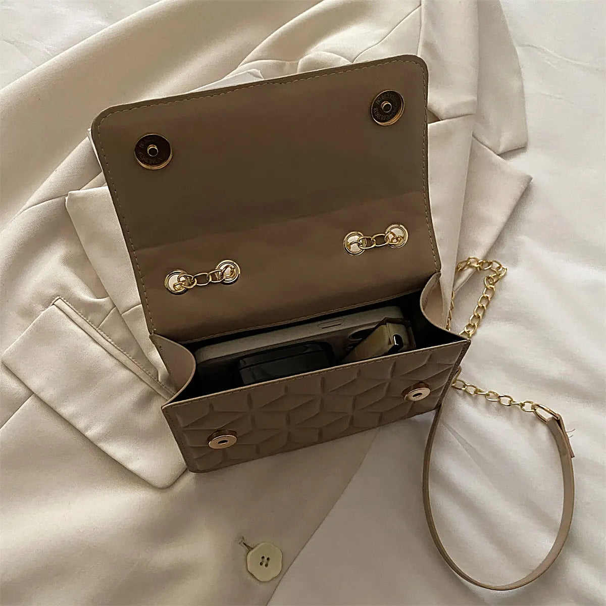 Borsa Piccola Trapuntata Argyle – Elegante Tracolla da Donna