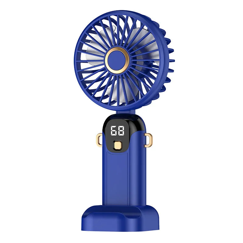 Lenovo Mini Ventilatore USB Portatile Ricaricabile con Display Digitale – Raffreddamento per Casa, Ufficio e Viaggi