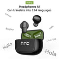Cuffie Wireless HTC TWS con Noise Cancelling e Bluetooth 5.3