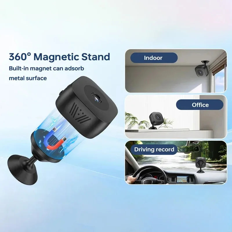 Lenovo Telecamera di Sorveglianza 4K Full HD WiFi Mini Sicurezza Audio Bidirezionale Rilevamento Movimento Visione Notturna