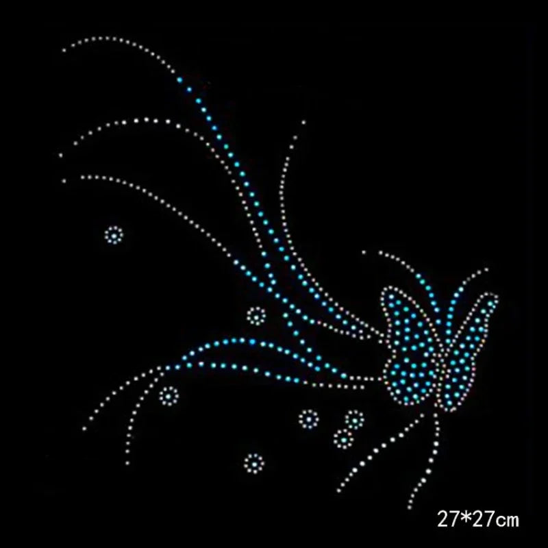 Patch Farfalle 3D Glitter – Applicazioni Termoadesive per Vestiti
