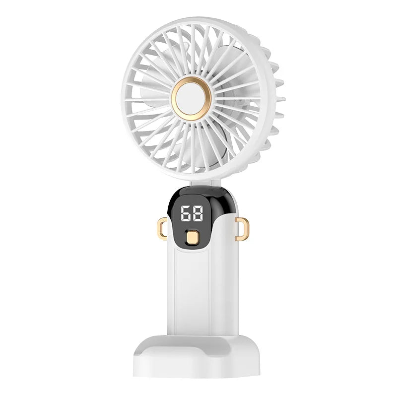 Lenovo Mini Ventilatore USB Portatile Ricaricabile con Display Digitale – Raffreddamento per Casa, Ufficio e Viaggi