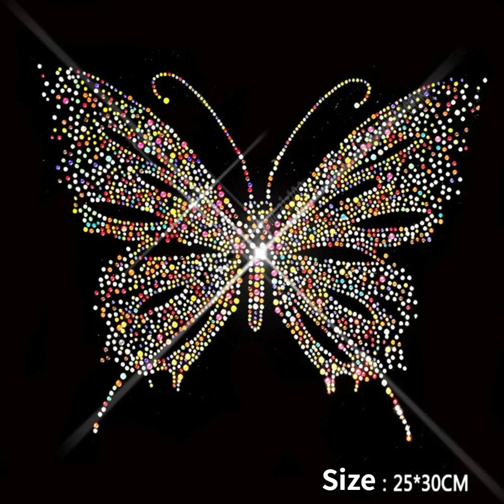 Patch Farfalle 3D Glitter – Applicazioni Termoadesive per Vestiti
