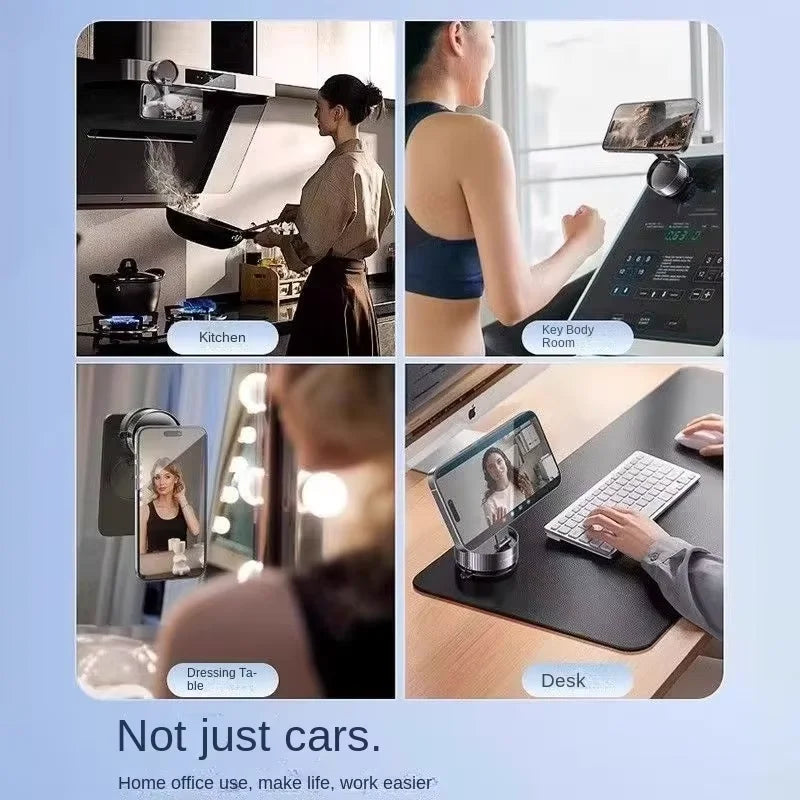 Supporto Magnetico per Smartphone in Auto – Ventosa a Vuoto, Rotazione 360°