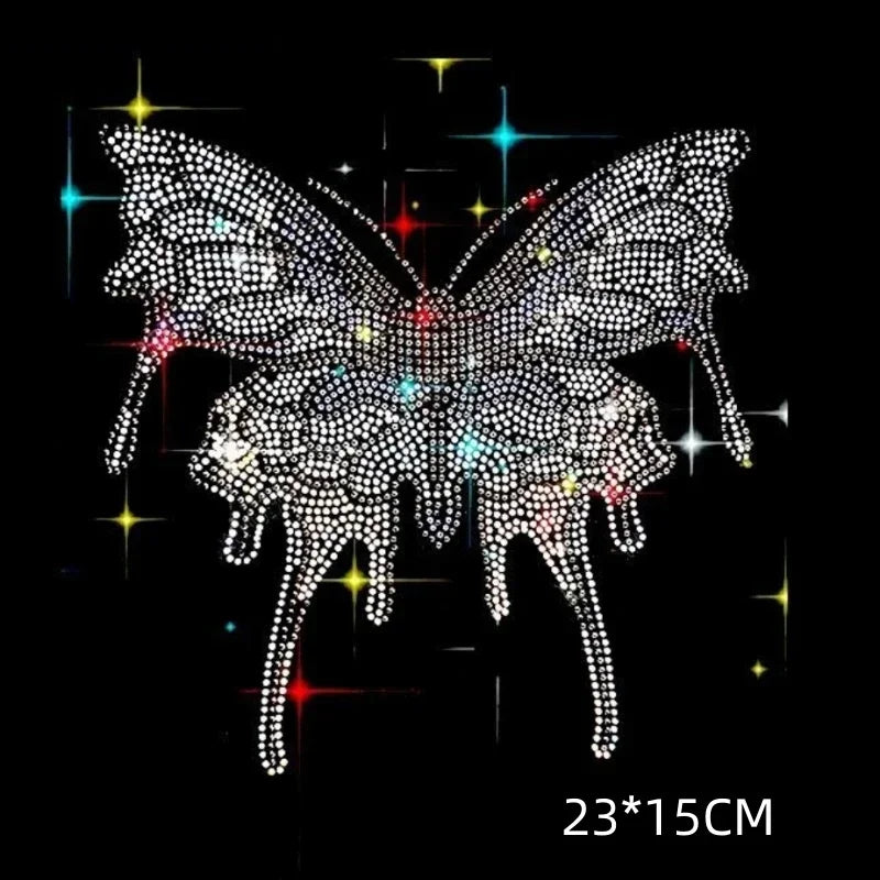 Patch Farfalle 3D Glitter – Applicazioni Termoadesive per Vestiti