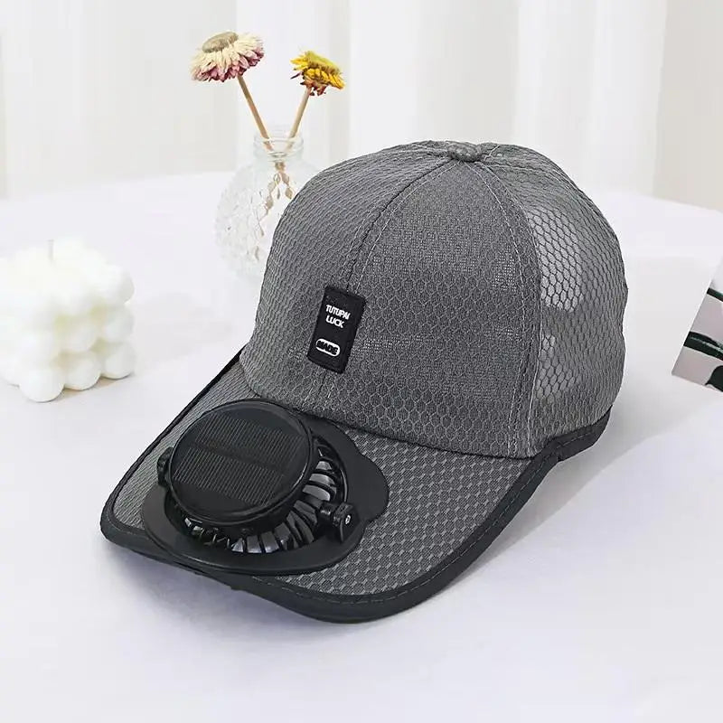Cappello Estivo con Ventola e Pannello Solare USB