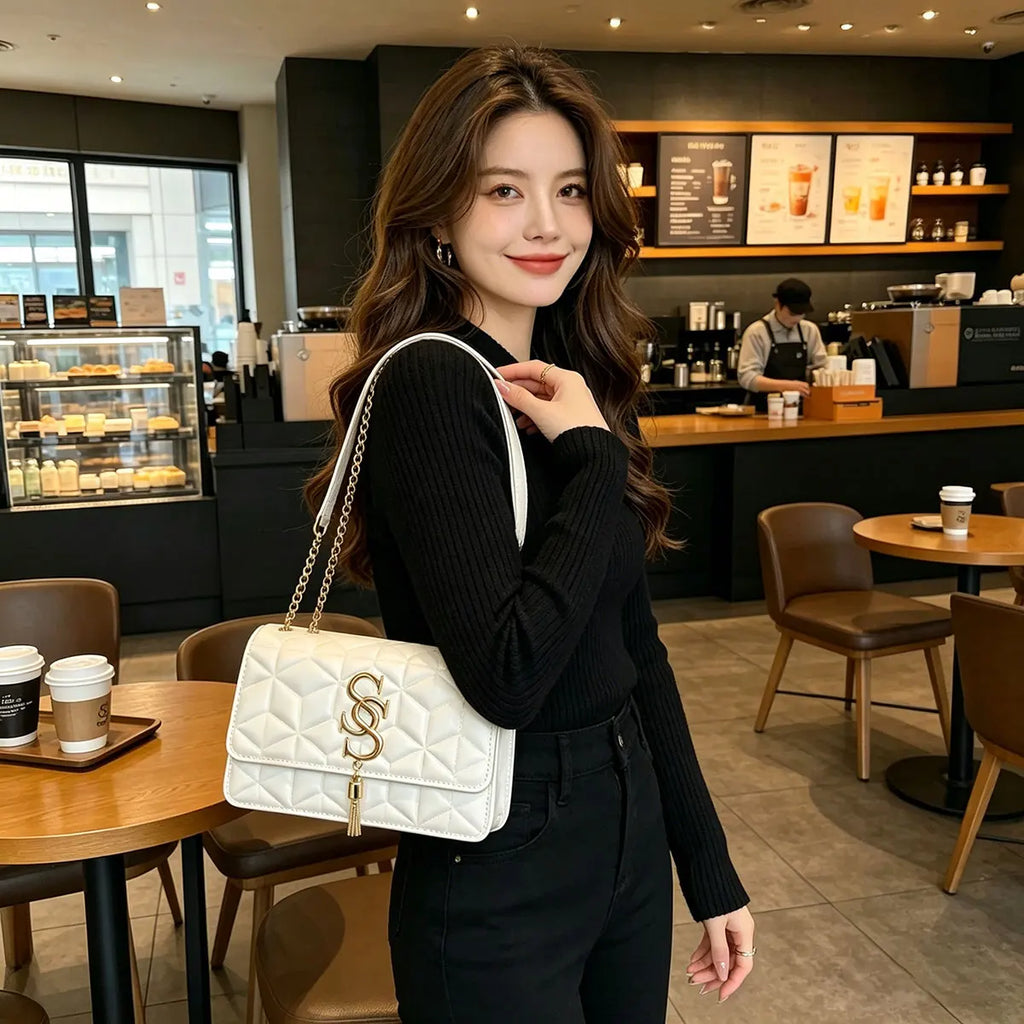 Borsa Piccola Trapuntata Argyle – Elegante Tracolla da Donna