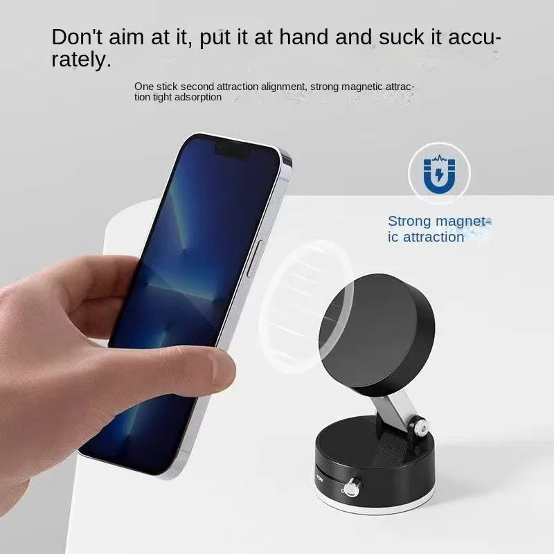 Supporto Magnetico per Smartphone in Auto – Ventosa a Vuoto, Rotazione 360°