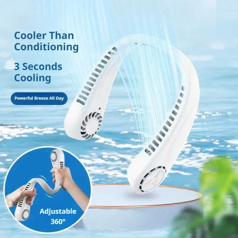 Ventilatore da Collo Senza Pale 5000mAh - Fresco in 3 Secondi
