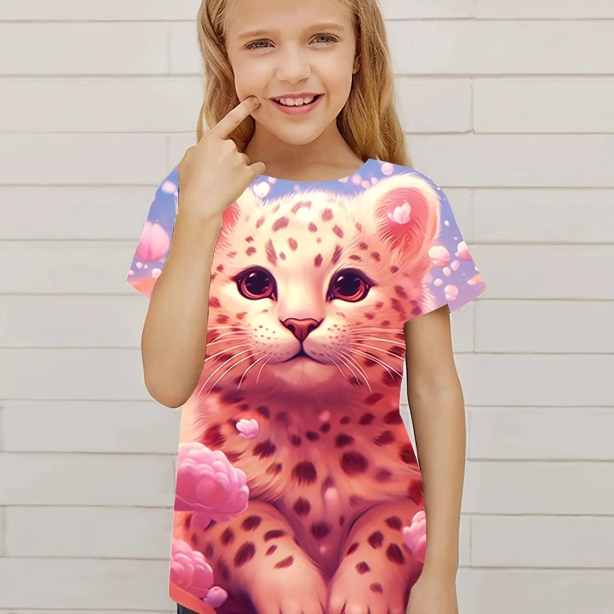 T-Shirt Bambini Gatto 3D – Stampa Simpatica Unisex